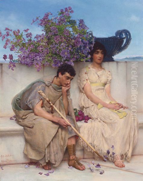 An eloquent silence Oil Painting by Lawrence Alma-Tadema