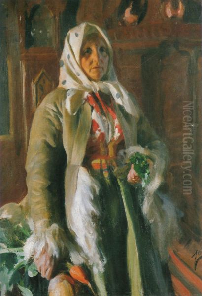 Mona Oil Painting by Anders Zorn