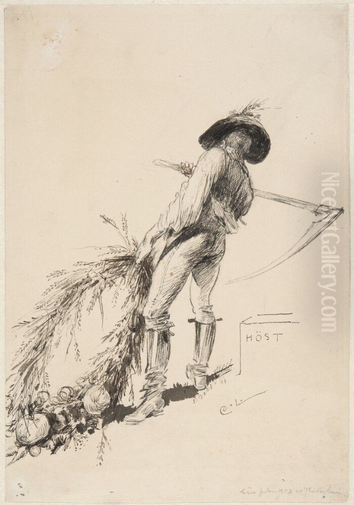 Host Oil Painting by Carl Larsson