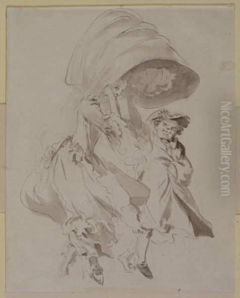 Kopparstickaren Johan Fredrik Martin Oil Painting by Elias Martin