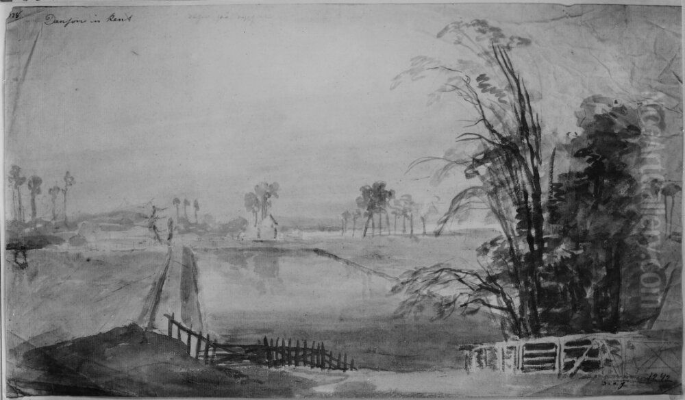 Danson in Kent Oil Painting by Elias Martin