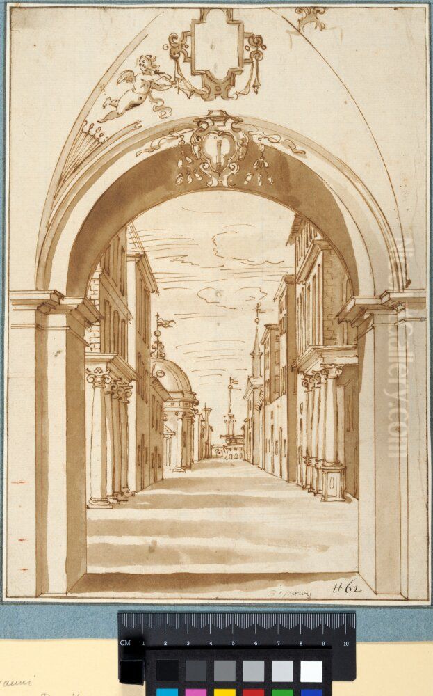 Scenic Arrangment in a Doorway Oil Painting by Giovanni Alberti