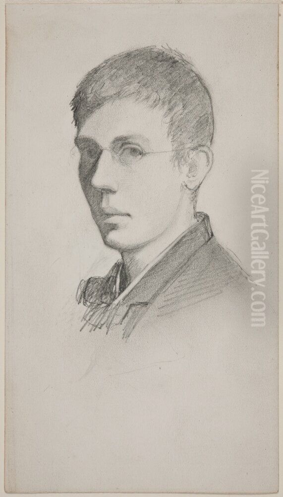 Sjalvportratt Oil Painting by Eugene Jansson