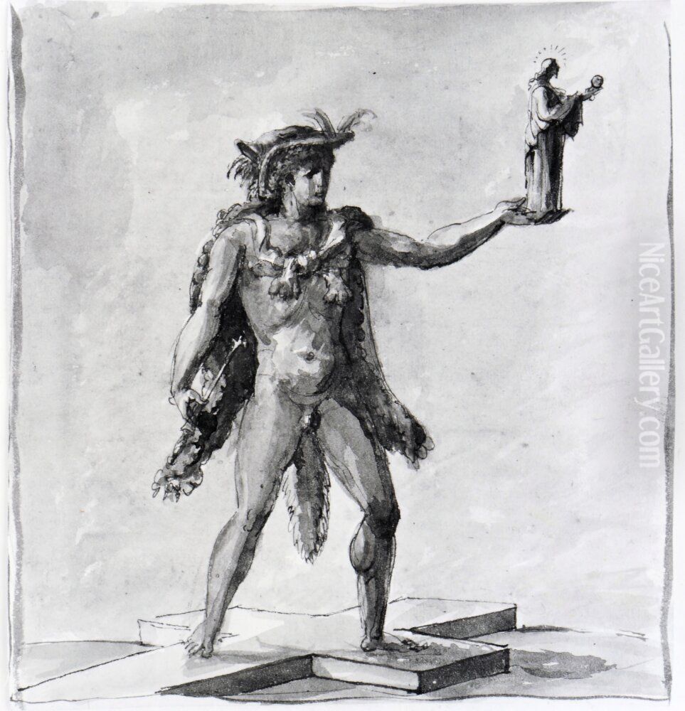 Symbolisk framstallning Oil Painting by Carl August Ehrensvard Symbolisk framstallning Oil Painting by Carl August Ehrensvard