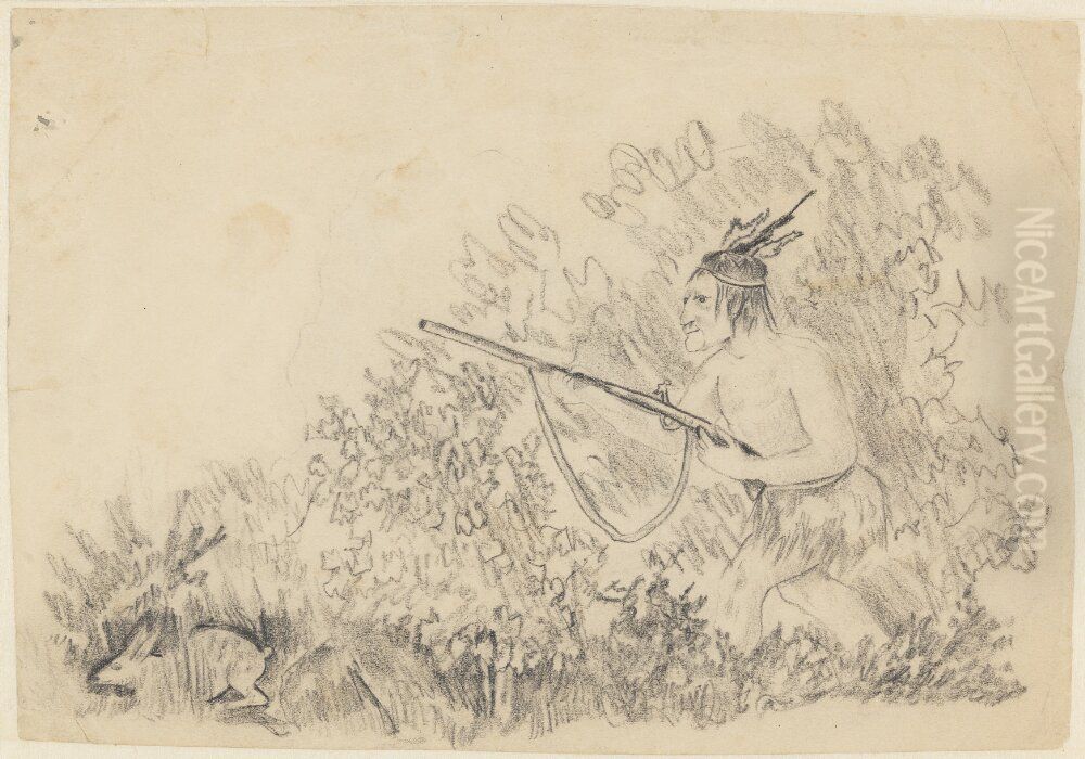 Indian pa kaninjakt Oil Painting by Ivar Arosenius Indian pa kaninjakt Oil Painting by Ivar Arosenius