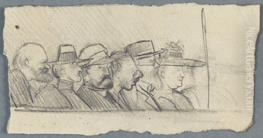 Karikatyrer av man och kvinnor Oil Painting by Ivar Arosenius Karikatyrer av man och kvinnor Oil Painting by Ivar Arosenius