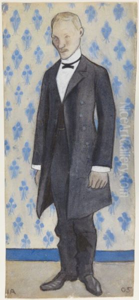 Min kusin fran landet Oil Painting by Ivar Arosenius