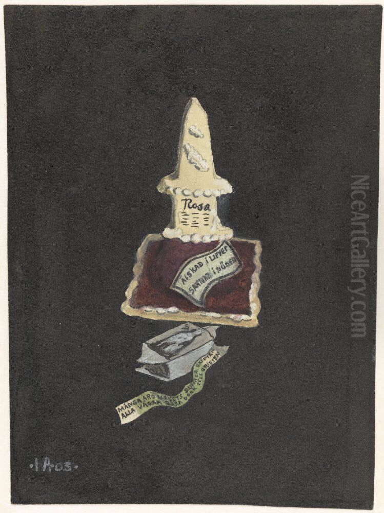 Rosa Oil Painting by Ivar Arosenius Rosa Oil Painting by Ivar Arosenius