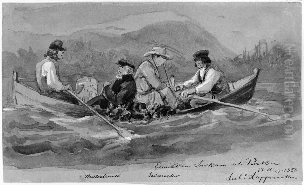 Westerlund och Selander emellan Saskam och Puskia. Skissbok 