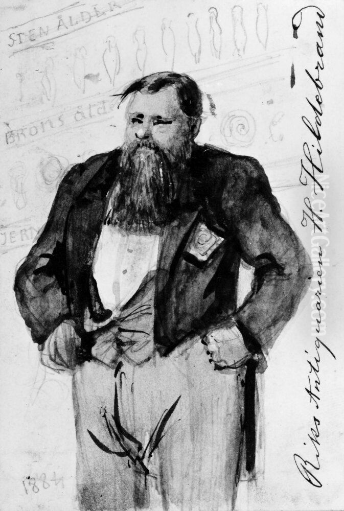Hans Hildebrand, riksantikvarie. Skissbok 