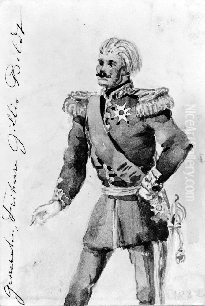Friherre Gillis Bildt, overstathallare. Skissbok 