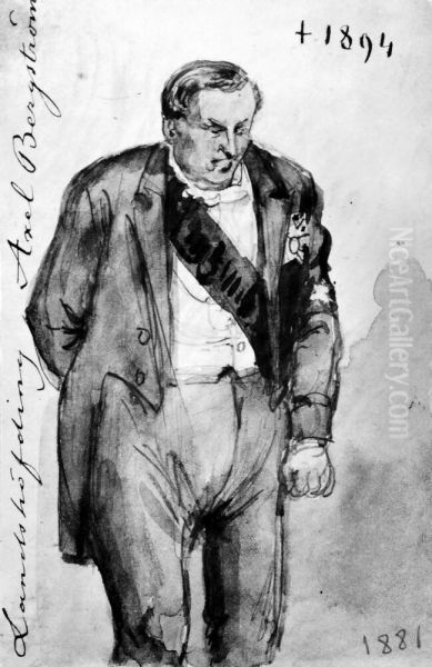 Axel Bergstrom, landshovding. Skissbok 