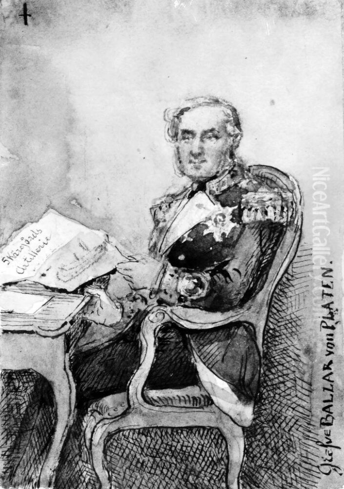 Greve Baltzar von Platen, sjominister. Skissbok 