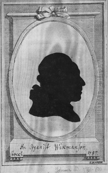 Johannes Wikmanson (1753-1800), tonsattare, organist, ambetsman, gift med Sara Christina Een Oil Painting by Elias Martin