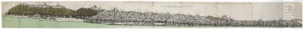 Panorama over sodra sidan av Istanbul mot nordost Oil Painting by Cornelius Loos