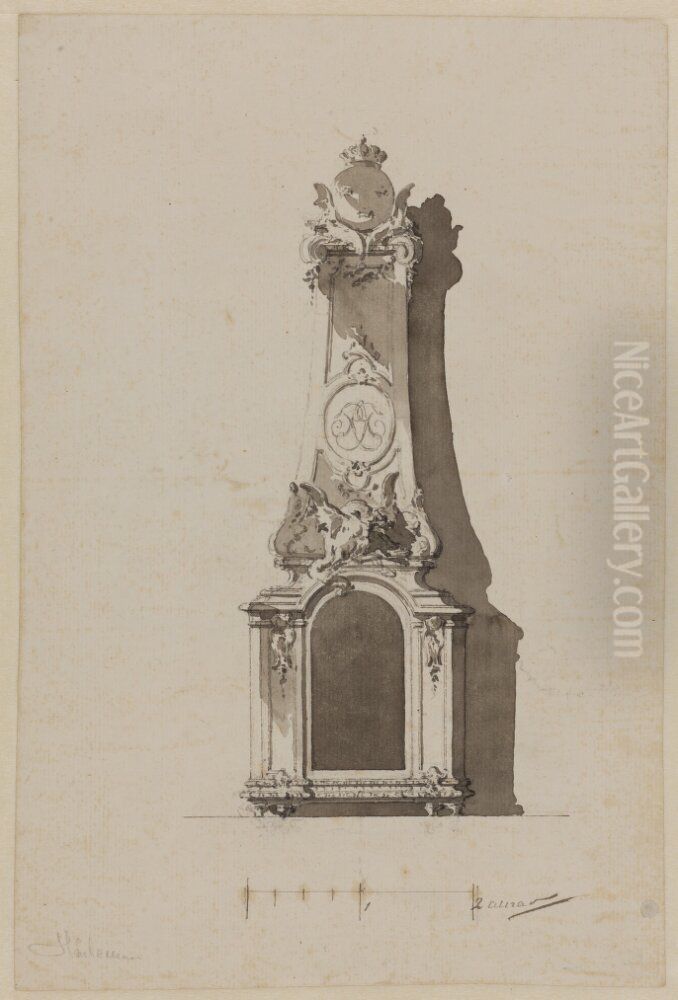 Draft for a Tiled Stove Oil Painting by Carl Harleman Draft for a Tiled Stove Oil Painting by Carl Harleman