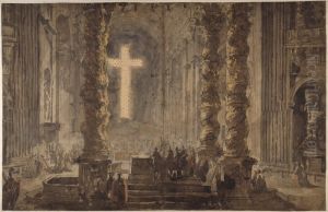 Gustav III attending Easter Mass in St Peters Cathedral