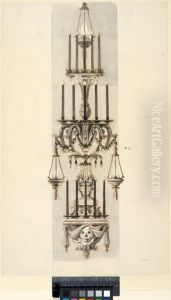 Proposed candle-holders for the funeral of Queen Ulrika Eleonora the Elder in 1693