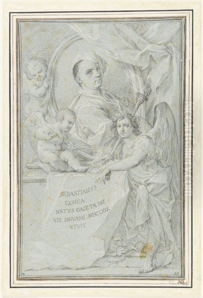 Sjalvportratt Oil Painting by Sebastiano Conca