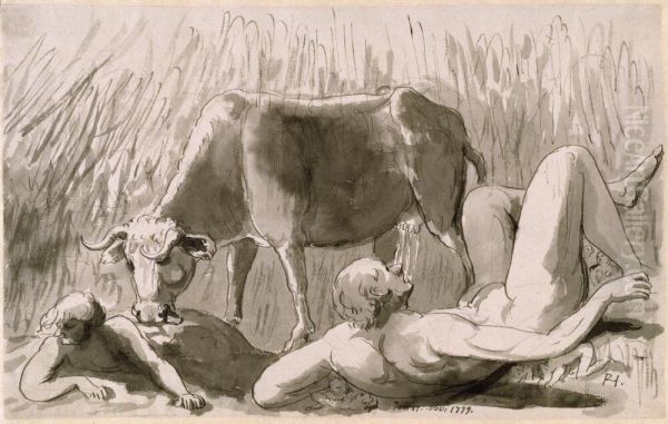 Folksagomotiv Oil Painting by Pehr Horberg