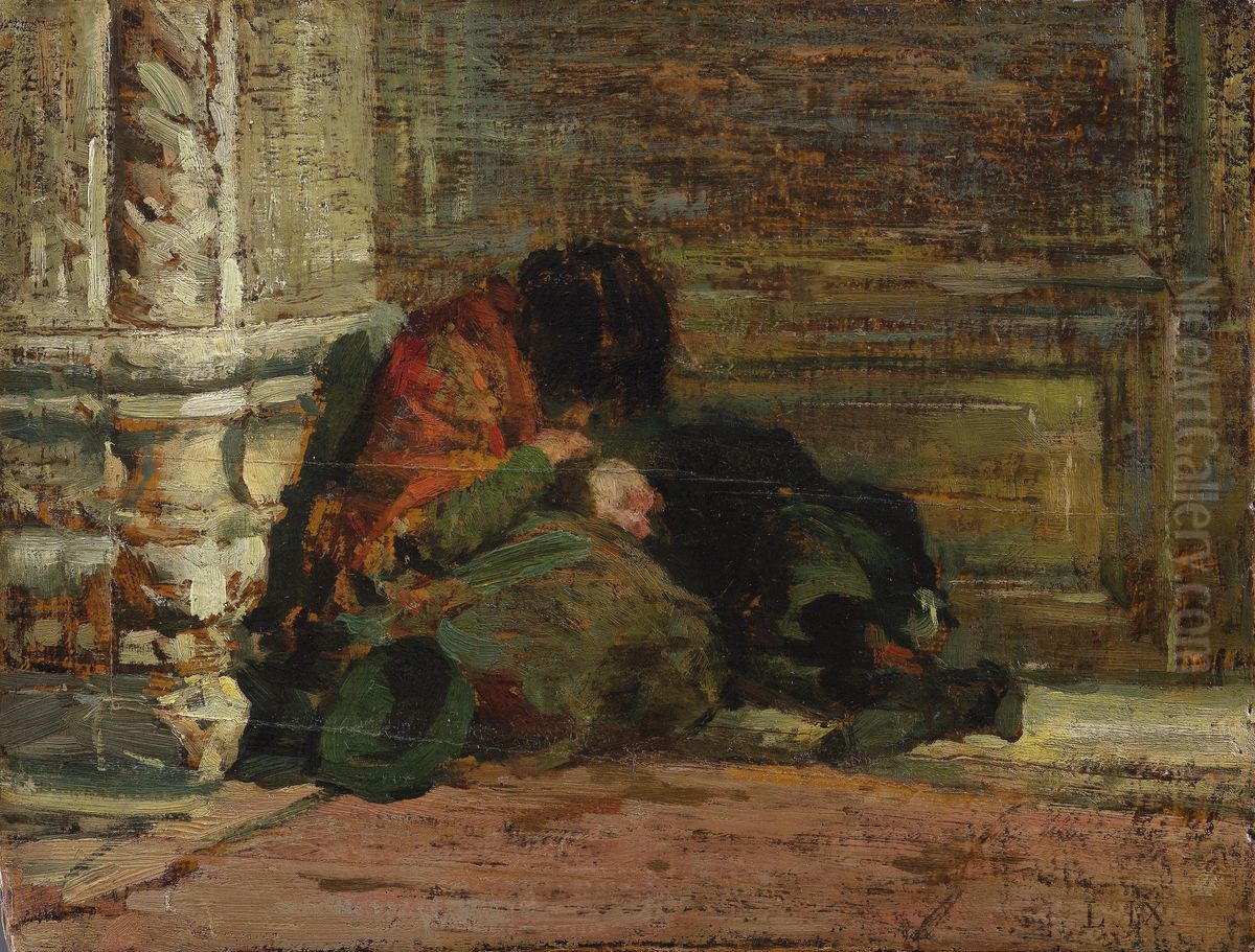Study for the paintingThe abandoned Oil Painting by Luigi Nono