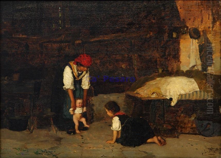 Primi passi Oil Painting by Luigi Nono