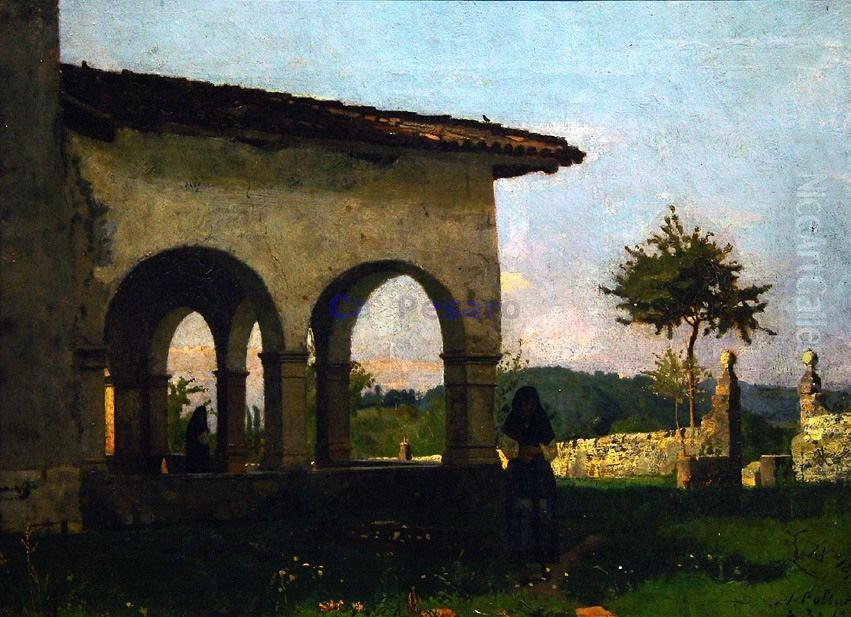A Coltura in Friuli Oil Painting by Luigi Nono