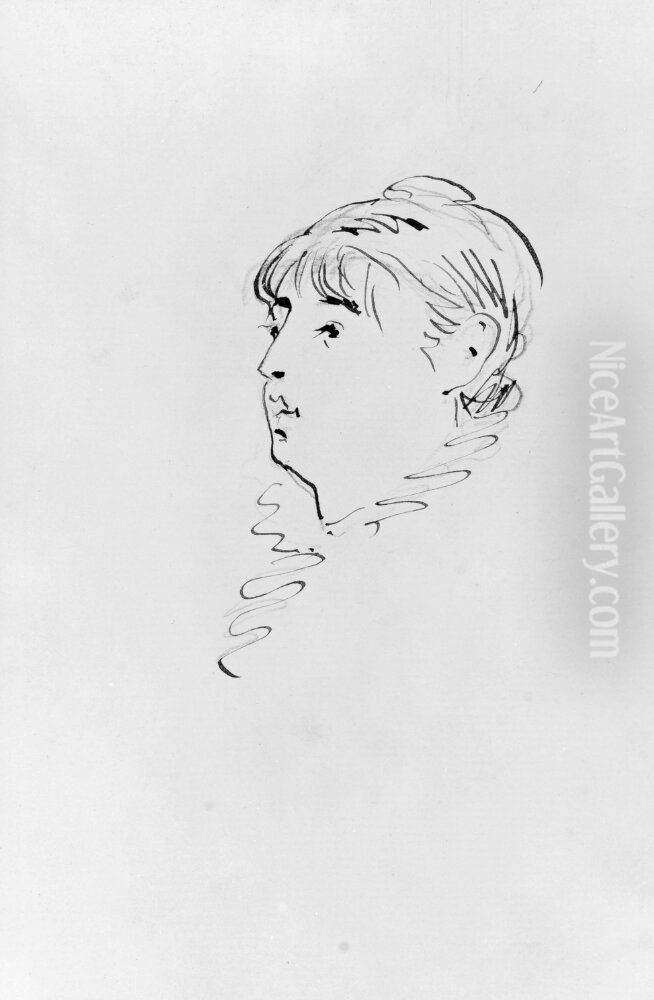 Portratt av Marie Colombier Oil Painting by Edouard Manet