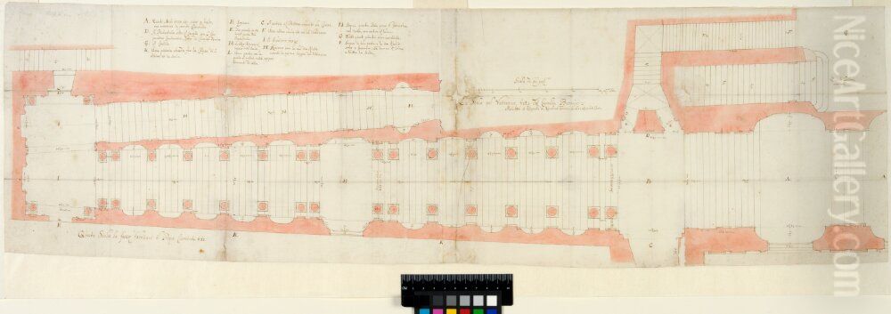 Scala Regia, The Vatican, Rome. Plan Oil Painting by Nicodemus Tessin the Younger