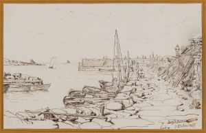 The Jetty in Sandvig's port, Bornholm (recto)