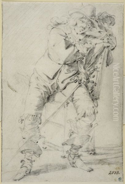 Ung ryttare, sittande Oil Painting by Anthonie Palamedesz.