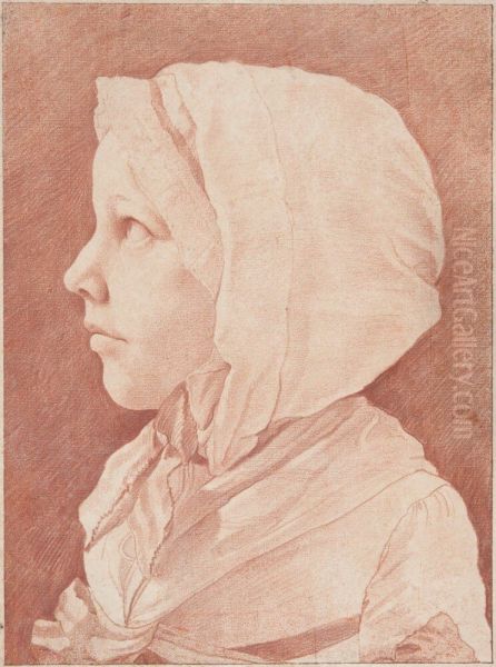 Portrait of Genevieve-Therese Mariette (born 1732) (?) Oil Painting by Edme Bouchardon