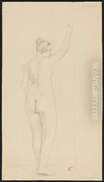 Nude study Oil Painting by Christoffer Wilhelm Eckersberg