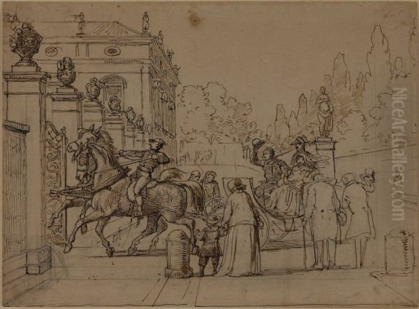 Herrskapets hemkomst Oil Painting by Wilhelm Marstrand