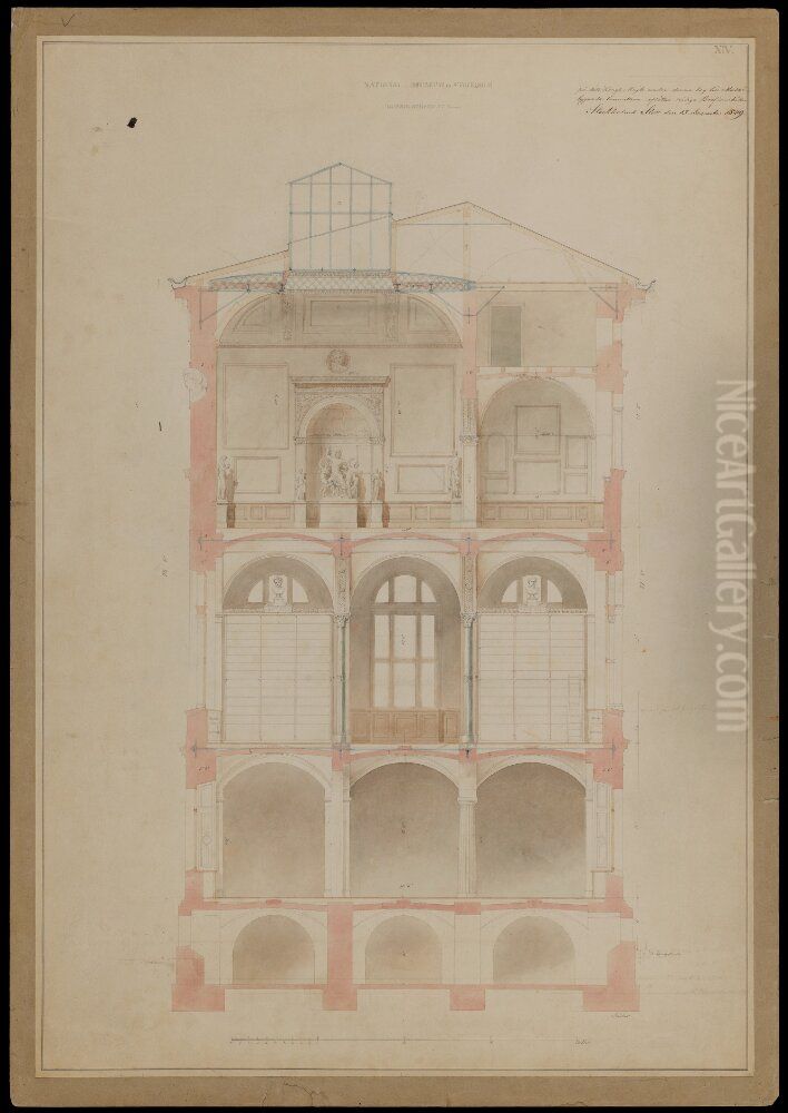 Cross-section (reproduction) Oil Painting by Friedrich August Stuler