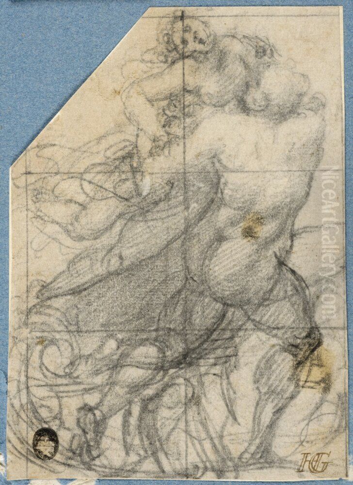 Sabinskornas bortrovande Oil Painting by Goltzius Hendrick