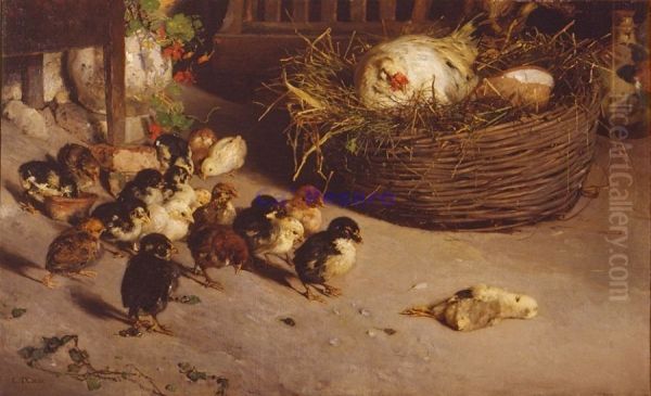 The death of the chick Oil Painting by Luigi Nono