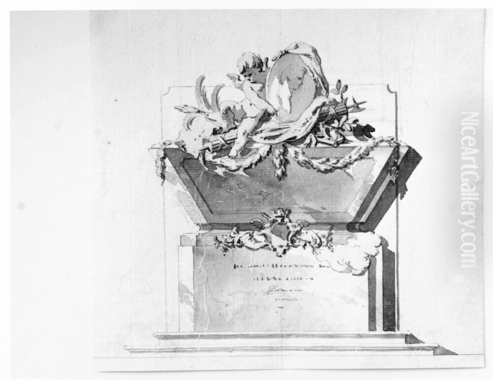 Meyerska pepitafiet i klara kyrka Oil Painting by Jean Eric Rehn