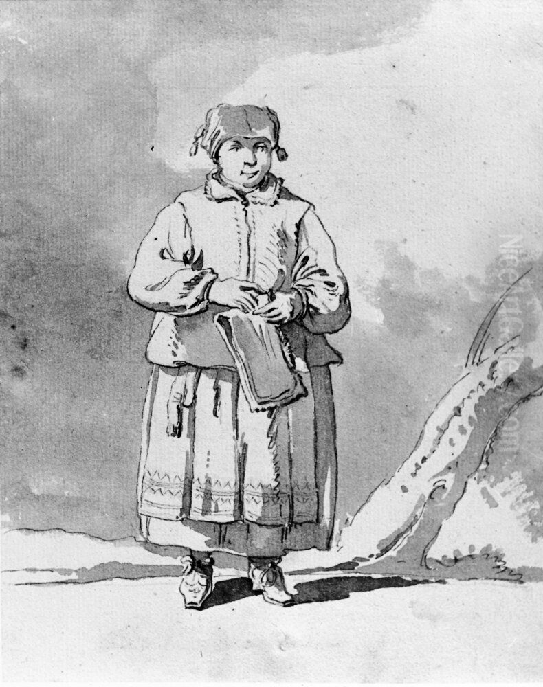 Bondkvinna Oil Painting by Jean Eric Rehn