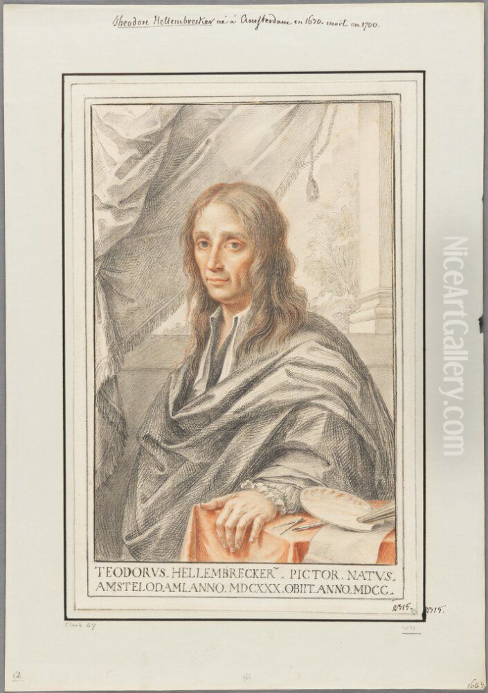 Portrait of Theodor Helmbrecker Oil Painting by Agostino Masucci