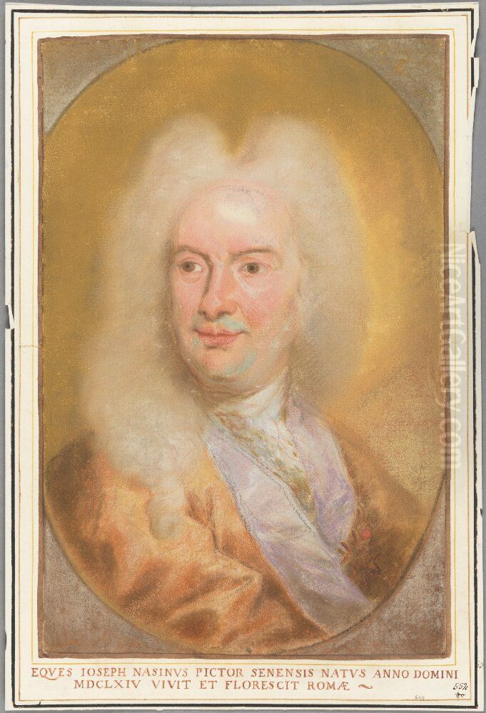 Self-portrait Oil Painting by Giuseppe Nicola Nasini