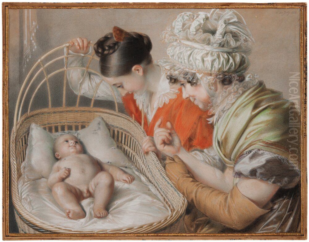 The Artist's Family Oil Painting by Karl Agricola