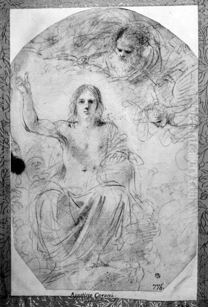 The Trinity Oil Painting by Giovanni Francesco Barbieri
