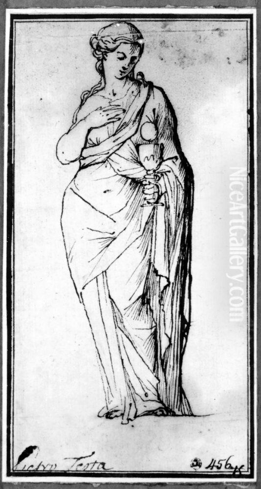 Faith Oil Painting by Pietro Testa