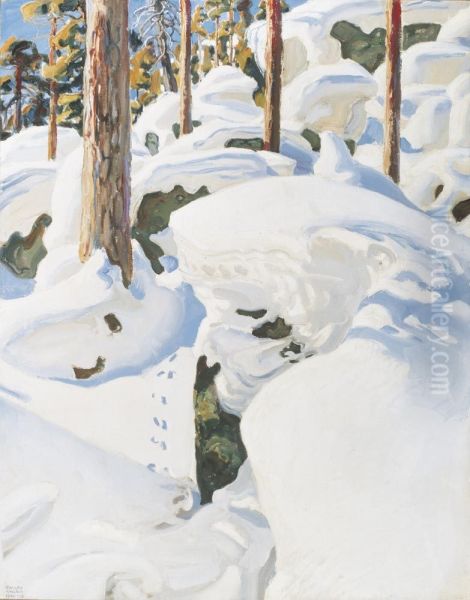 The Lair of the Lynx Oil Painting by Akseli Gallen-Kallela