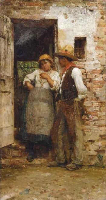 The shy lover Oil Painting by Luigi Nono
