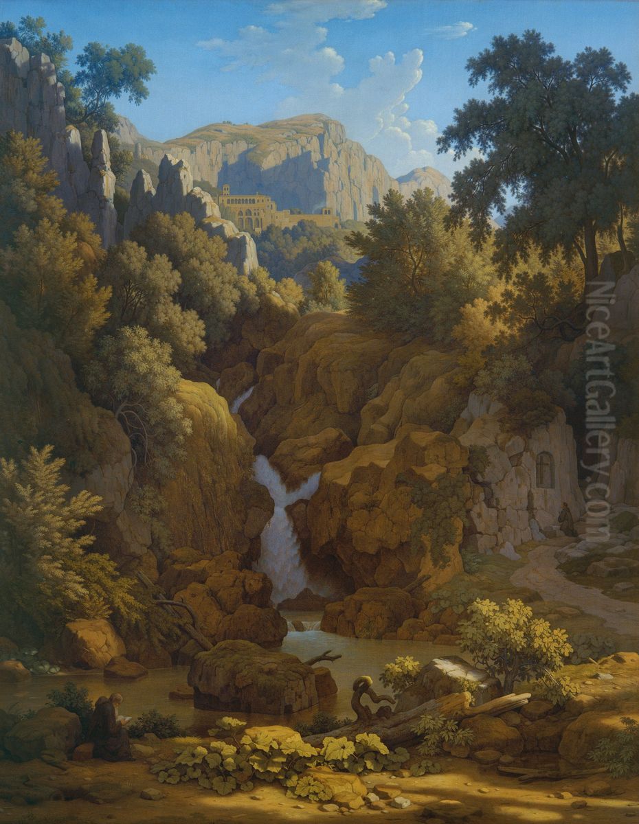 At Subiaco Oil Painting by Johann Martin Von Rohden
