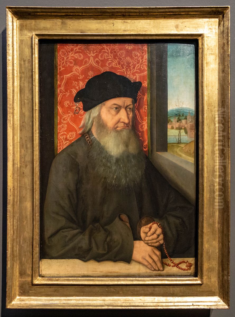 Bildnis eines alteren bartigen Mannes Oil Painting by Bernhard Strigel