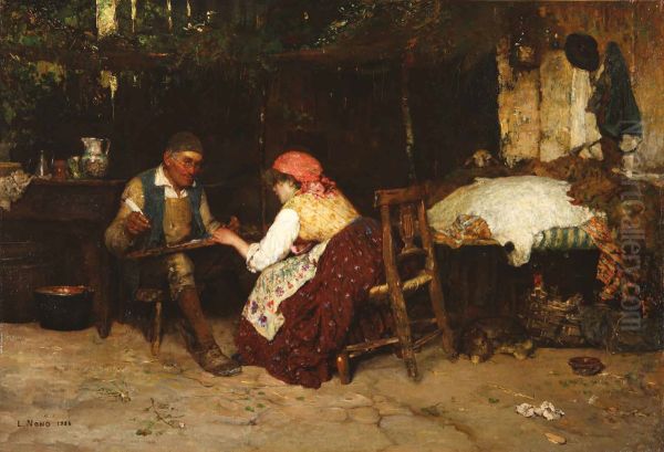 A letter to the fiance Oil Painting by Luigi Nono