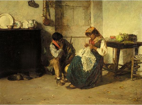 The seamstress Oil Painting by Luigi Nono
